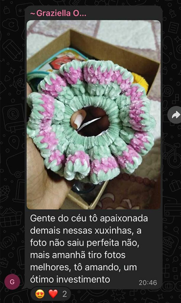 Gente do céu tô apaixonada demais nessas xuxinhas, a foto não saiu perfeita não, mais amanhã tiro fotos melhores, tô amando, um ótimo investimento