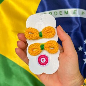 Laços Amarelo e Verde - Coleção Vai Brasil
