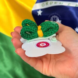 Laços Verde e Amarelo Vertical - Coleção Vai Brasil