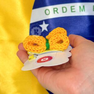Laços Amarelo e Verde Vertical - Coleção Vai Brasil